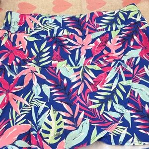 Coral Bay Golf Floral Skort in Navy and Pink